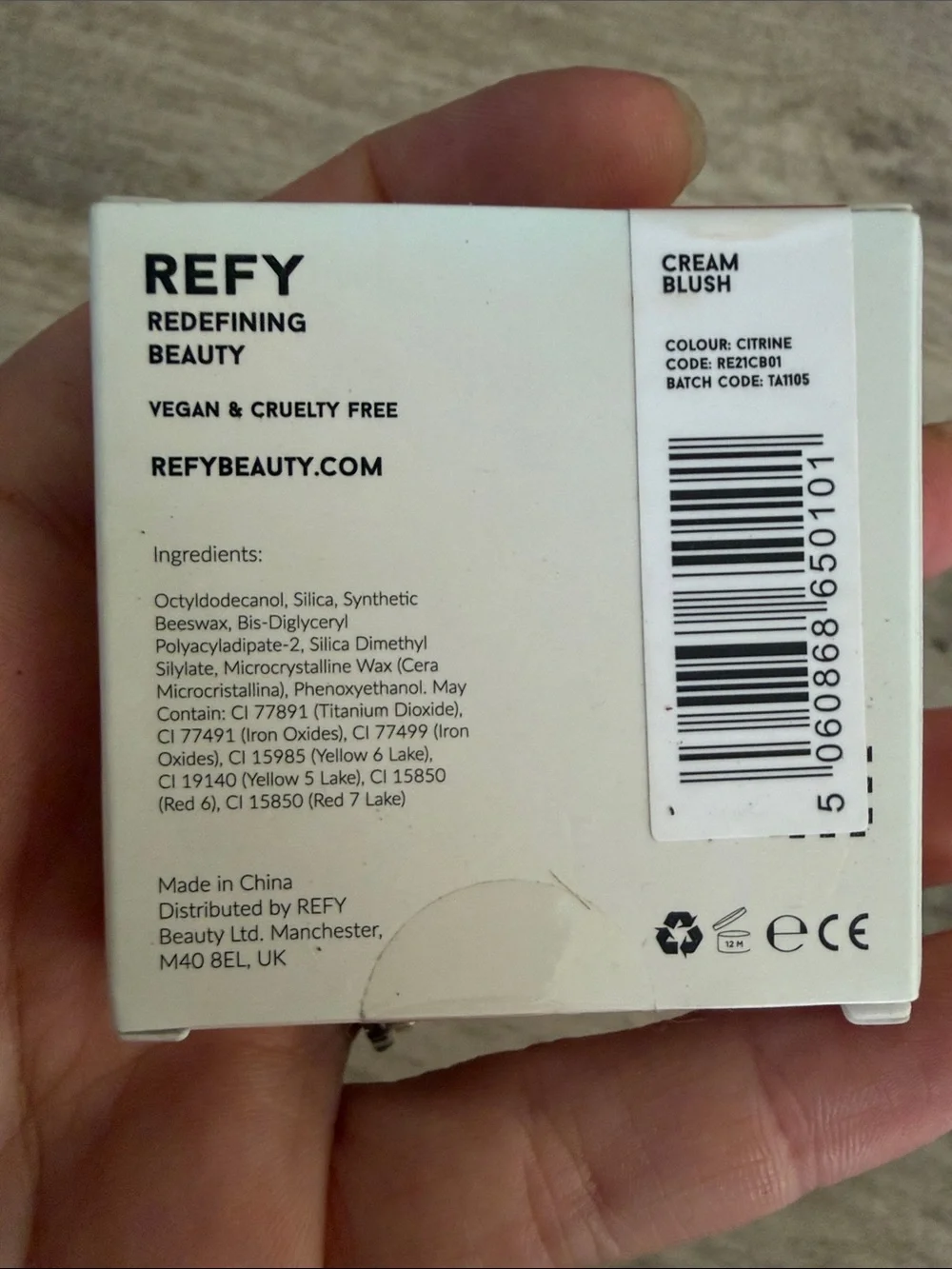 REFY Cream Blush - Citrine